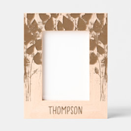 Walddesign personalisierbares Holz Geätzte Rahmen