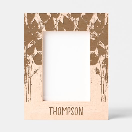 Walddesign personalisierbares Holz Geätzte Rahmen (Vorderseite)