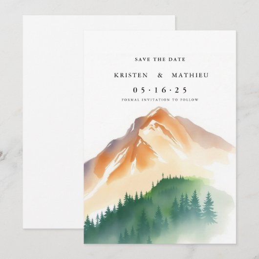 Walddruckgebirge Save The Date (Vorne/Hinten)