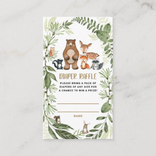 Walddusche aus Holz Windelgewächse Grünpflanzen Begleitkarte