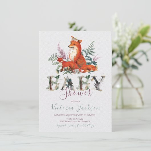 Walddusche Einladung (Stehend Vorderseite)