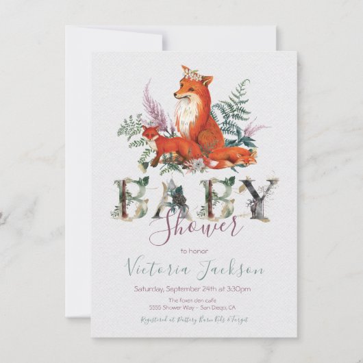 Walddusche Einladung (Vorderseite)