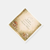 Walde-Pilz-Bogen-Baby-Party Serviette (Ecke)