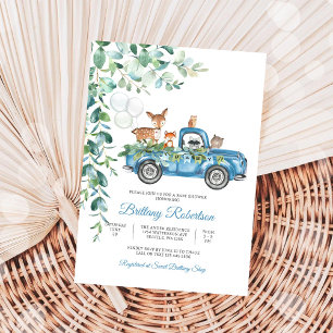 Walde Tiere Baby Shower Einladung