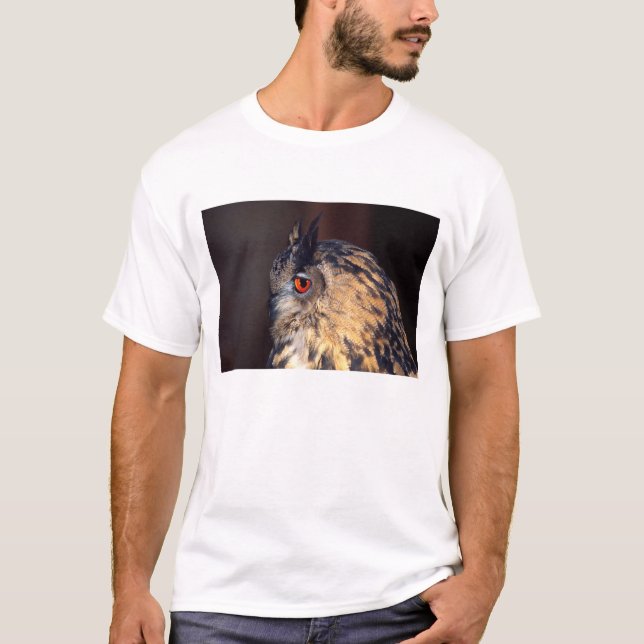WaldEagle-Eule, Bubo Bubo, gebürtig zu Eurasien T-Shirt (Vorderseite)