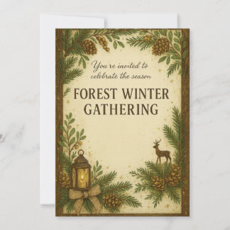 Waldein Wintertreffen-Einladung | Elegant Einladung