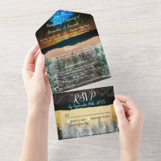 Waldeinheit Handfasting-Einladung All In One Einladung