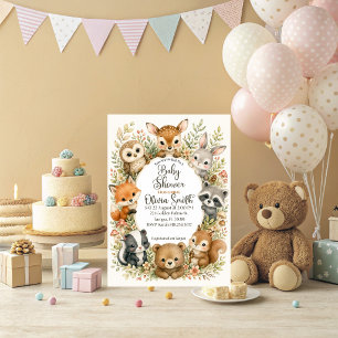 Waldeinladung zur Babyparty Einladung