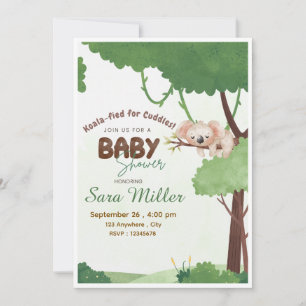 Waldeinladung zur Babyparty für Koalas Einladung