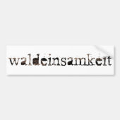 Waldeinsamkeit Autoaufkleber (Vorne)
