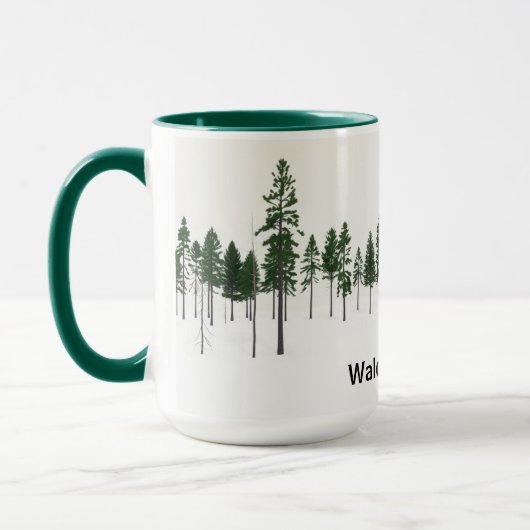 Waldeinsamkeit Forest Solitude Aesthetic Tasse (Links)