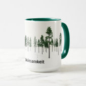 Waldeinsamkeit Forest Solitude Aesthetic Tasse (VorderseiteRechts)