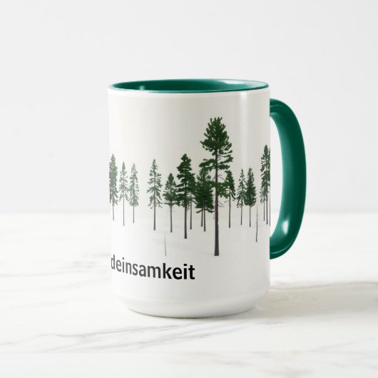 Waldeinsamkeit Forest Solitude Aesthetic Tasse (VorderseiteRechts)