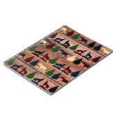 Waldelch-Wolf-Wildnis-Gebirgskabine rustikal Notizblock (Linke Seite)