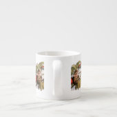 Waldelf im Nest: Antique Bird Sprite Fairy Espressotasse (Rückseite)