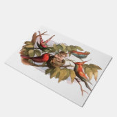 Waldelf im Nest: Antique Bird Sprite Fairy Fußmatte (Schrägansicht)