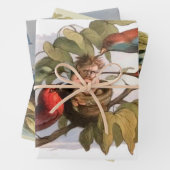 Waldelf im Nest: Antique Bird Sprite Fairy Geschenkpapier Set (Beispiel)