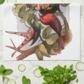 Waldelf im Nest: Antique Bird Sprite Fairy Geschirrtuch (Gefaltet)