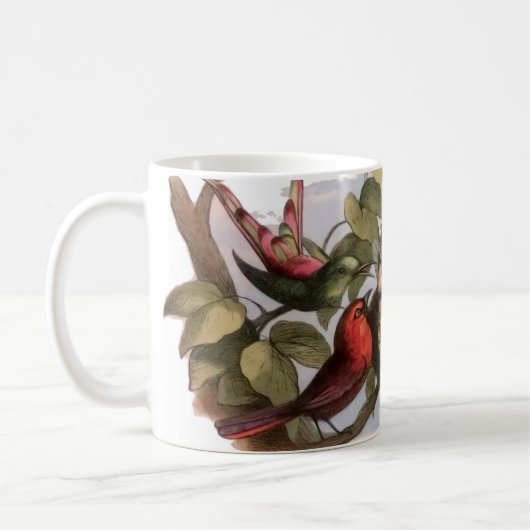 Waldelf im Nest: Antique Bird Sprite Fairy Kaffeetasse (Links)