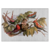 Waldelf im Nest: Antique Bird Sprite Fairy Schneidebrett (Vorderseite)