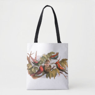 Waldelf im Nest: Antique Bird Sprite Fairy Tasche