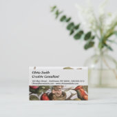 Waldelf im Nest: Antique Bird Sprite Fairy Visitenkarte (Stehend Vorderseite)