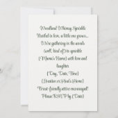 Waldelsprinkle | Rustikales Thema Einladung (Rückseite)