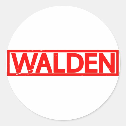 Walden Briefmarke Runder Aufkleber (Vorderseite)