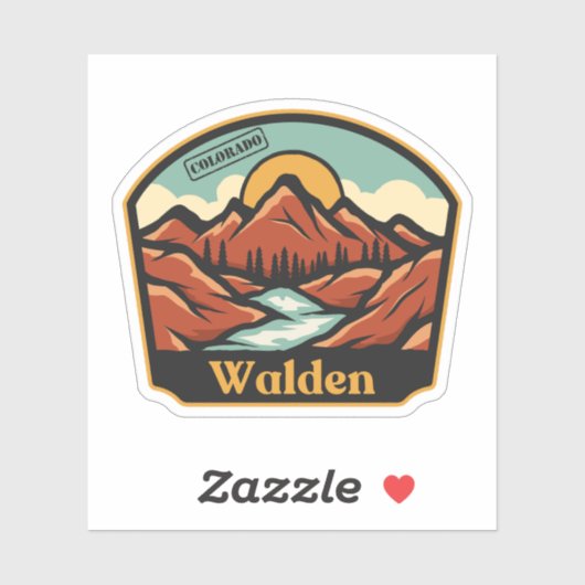 Walden, Colorado Sticker (Blatt)