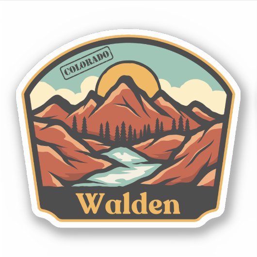 Walden, Colorado Sticker (Vorderseite)