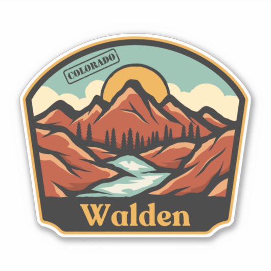 Walden, Colorado Sticker (Vorderseite)