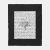 Walden Holz-literarische Text-Fleece-Decke Fleecedecke (Vorderseite)