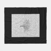 Walden Holz-literarische Text-Fleece-Decke Fleecedecke (Vorderseite (Horizontal))