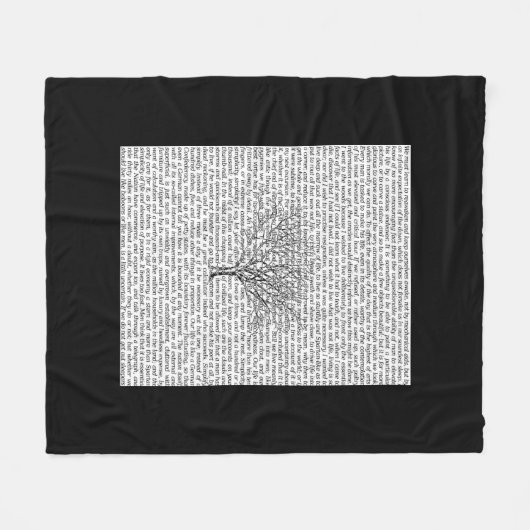 Walden Holz-literarische Text-Fleece-Decke Fleecedecke (Vorderseite (Horizontal))