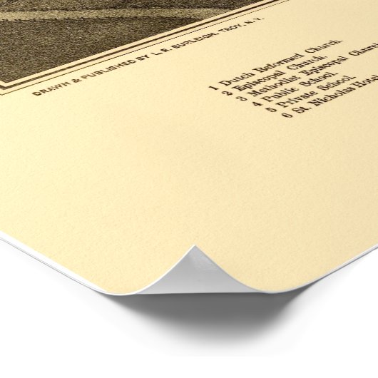 Walden, NY Panoramic Map - 1887 Poster (Ecke)