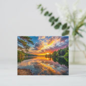 Walden Pond Concord, Massachusetts Sunset Postkarte (Stehend Vorderseite)