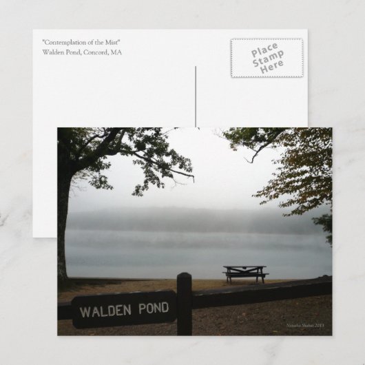 Walden Pond - kontemplative Postkarte (Vorne/Hinten)
