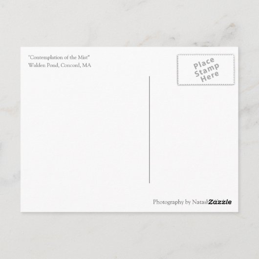 Walden Pond - kontemplative Postkarte (Rückseite)