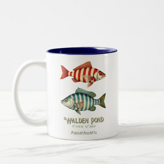 Walden Pond Massachusetts fish Tasse (Links)