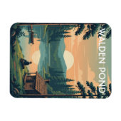 Walden Pond Massachusetts Reise Magnet (Horizontal)
