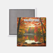 Walden Pond Massachusetts Travel Magnet (Vorderseite/Rückseite)