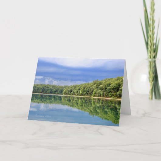 Walden Pond mit Zitat von Henry D. Thoreau: Karte (Vorderseite)