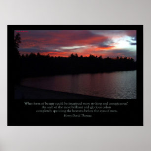 Walden Pond Poster - Liebe Hinweis zum Himmel