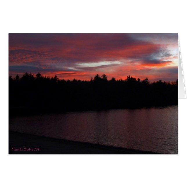 Walden Pond Red Clouds (Vorderseite (Horizontal))
