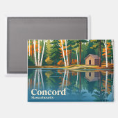 Walden Pond State Reservation USA Magnet (Vorderseite/Rückseite)