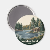 Walden Pond State Reservation USA Magnet (Vorderseite/Rückseite)