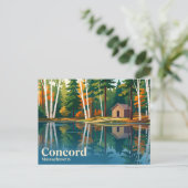 Walden Pond State Reservation USA Postkarte (Stehend Vorderseite)