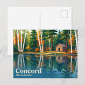 Walden Pond State Reservation USA Postkarte (Vorne/Hinten)