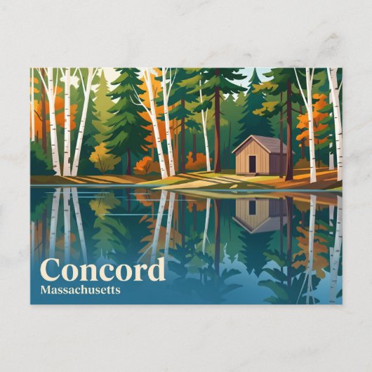 Walden Pond State Reservation USA Postkarte (Vorderseite)