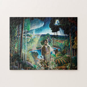 Walden Pond von Newell Convers Wyeth neu besucht Puzzle